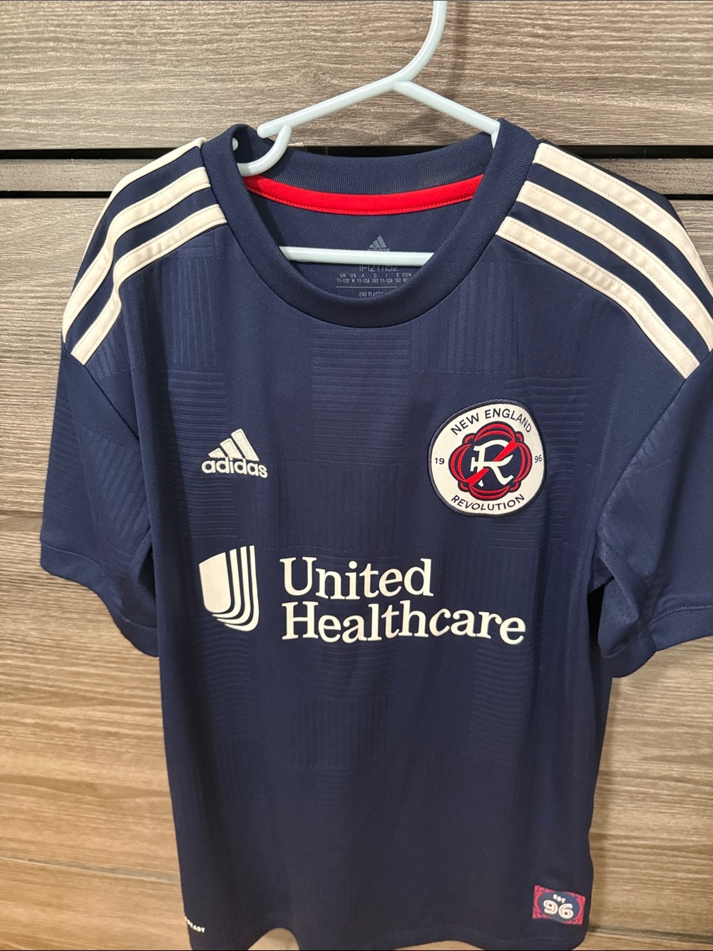 adidas youth authentic New England Revolution Soccer Jersey